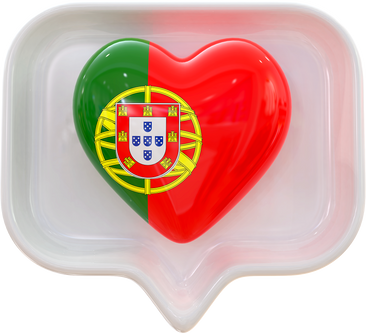 Portugal flag in heart